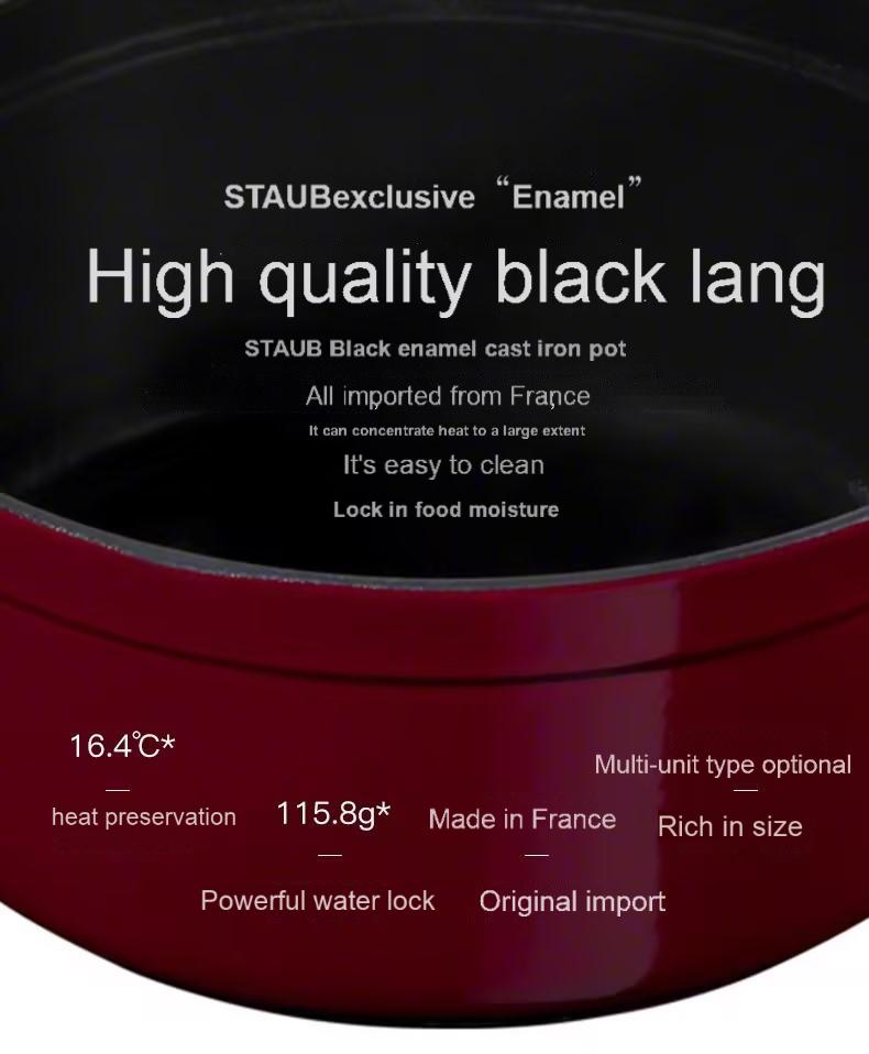 Discover the Magic of STAUB Black Enamel Cast Iron Pot