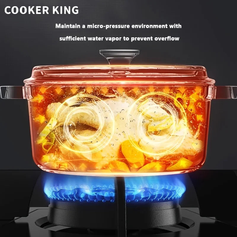 Cooking King 22/24CM Enamel Pot Cast Iron Pot Household Non-Stick   Stew Soup Pot Casserole Universal Induction Cooker Gas Stove